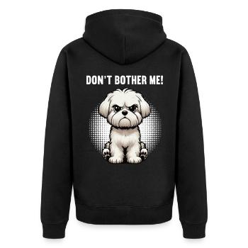 Ne me dérange pas Malteser Propriétaire Maltese Maltese - Veste à capuche bio Premium Unisexe - noir - Dos - Nico (187cm)