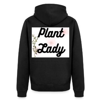 Écriture botanique de la Dame des Plantes - Veste à capuche bio Premium Unisexe - noir - Dos - Nico (187cm)
