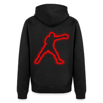Boxing Sport Boxer Kids Men Boys Boxing - Unisex Premium Organic Zip Hoodie - black - Back - Nico (187cm)