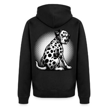 Dalmatians Dalmatian Keepers Dalmatian Owners - Unisex Premium Organic Zip Hoodie - black - Back - Nico (187cm)