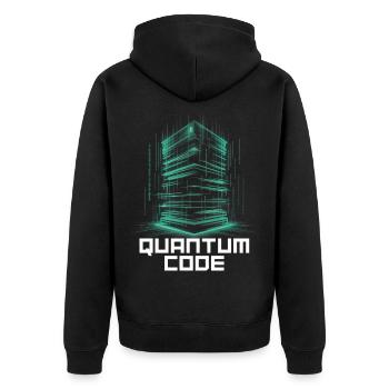 Programmers – Coding Developers & Computer Scientists - Unisex Premium Organic Zip Hoodie - black - Back - Nico (187cm)