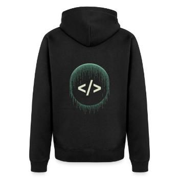 Programmers – Coding Developers & Computer Scientists - Unisex Premium Organic Zip Hoodie - black - Back - Nico (187cm)