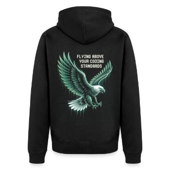 Programmers – Coding Developers & Computer Scientists - Unisex Premium Organic Zip Hoodie - black - Back - Nico (187cm)
