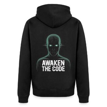 Programmers – Coding Developers & Computer Scientists - Unisex Premium Organic Zip Hoodie - black - Back - Nico (187cm)