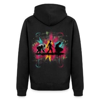 Programmers – Coding Developers & Computer Scientists - Unisex Premium Organic Zip Hoodie - black - Back - Nico (187cm)