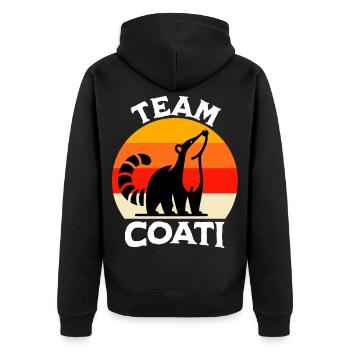 Team Coati - Veste à capuche bio Premium Unisexe - noir - Dos - Nico (187cm)