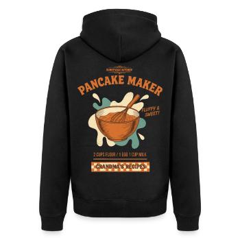 Petite Grand-mère Douce et Douce Machine à Pancakes pour le petit-déjeuner - Veste à capuche bio Premium Unisexe - noir - Dos - Nico (187cm)