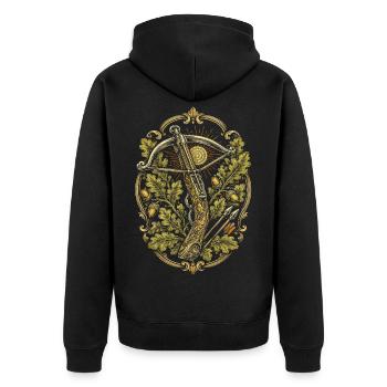 Arbalète Arbalète - Veste à capuche bio Premium Unisexe - noir - Dos - Nico (187cm)