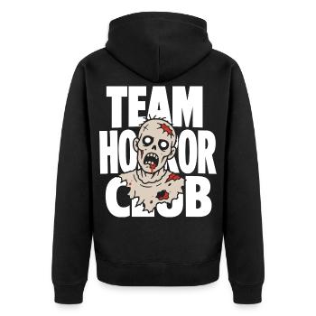 Équipe Horror Club Blood Zombie - Veste à capuche bio Premium Unisexe - noir - Dos - Nico (187cm)