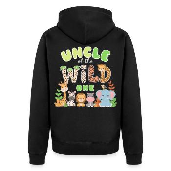 Oncle du Sauvage - Veste à capuche bio Premium Unisexe - noir - Dos - Nico (187cm)