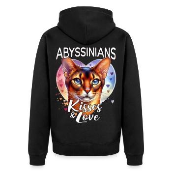 Amour des chats abyssiniens - Veste à capuche bio Premium Unisexe - noir - Dos - Nico (187cm)