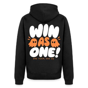 Gagner en tant qu’équipe de jeu unique - Veste à capuche bio Premium Unisexe - noir - Dos - Nico (187cm)