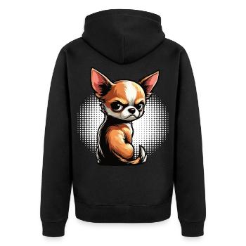 Chihuahua Chihuahua Propriétaire Chihuahuafan Chi Chis - Veste à capuche bio Premium Unisexe - noir - Dos - Nico (187cm)