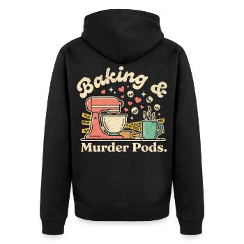 Pâtisserie et meurtre - Veste à capuche bio Premium Unisexe - noir - Dos - Nico (187cm)