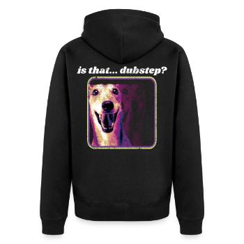 Funny Dubstep Dog - Rave Dubstep Festival - Unisex Premium Organic Zip Hoodie - black - Back - Nico (187cm)