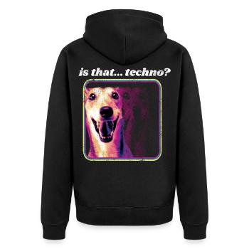 C'est de la techno? Humour Techno Rave Hard Techno - Veste à capuche bio Premium Unisexe - noir - Dos - Nico (187cm)
