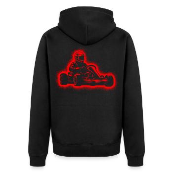 Go-Kart Motorsport Pilote de course Hommes Go-Kart Garçons - Veste à capuche bio Premium Unisexe - noir - Dos - Nico (187cm)