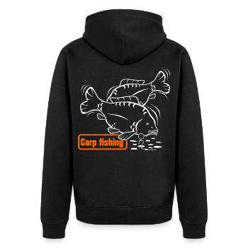 Fische_angeln_001_carp_fishing - Veste à capuche bio Premium Unisexe - noir - Dos - Nico (187cm)