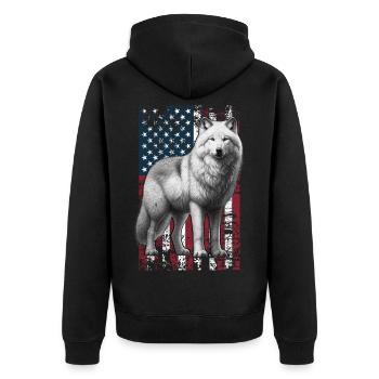 Arctic Wolf US Polarwolf - Veste à capuche bio Premium Unisexe - noir - Dos - Nico (187cm)