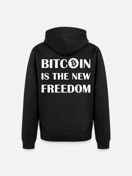 Bitcoin is the new freedom - Unisex Premium Organic Zip Hoodie - black