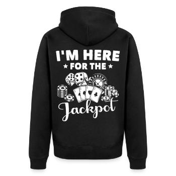 Casino - Veste à capuche bio Premium Unisexe - noir - Dos - Nico (187cm)