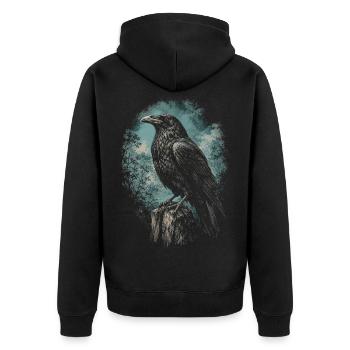 Raven Raven - Veste à capuche bio Premium Unisexe - noir - Dos - Nico (187cm)