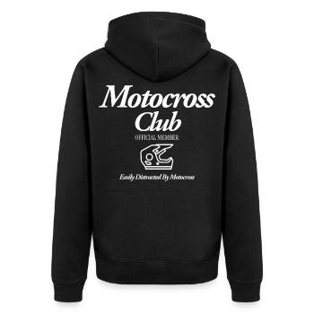 Motocross - Veste à capuche bio Premium Unisexe - noir - Dos - Nico (187cm)