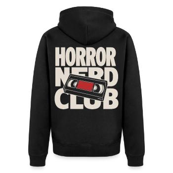 Club de nerds d’horreur VHS - Veste à capuche bio Premium Unisexe - noir - Dos - Nico (187cm)