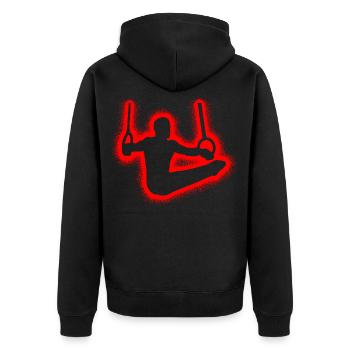 Gymnastique Gymnastique Ring Gymnastique Rings Gymnastique Enfants - Veste à capuche bio Premium Unisexe - noir - Dos - Nico (187cm)