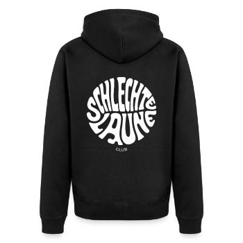 Club Circulaire Psychédélique - Veste à capuche bio Premium Unisexe - noir - Dos - Nico (187cm)
