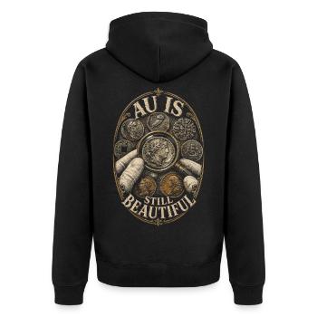 Collectionneur de pièces Numismatique, Collection de pièces - Veste à capuche bio Premium Unisexe - noir - Dos - Nico (187cm)
