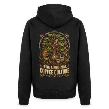 Éthiopie Éthiopiens - Veste à capuche bio Premium Unisexe - noir - Dos - Nico (187cm)
