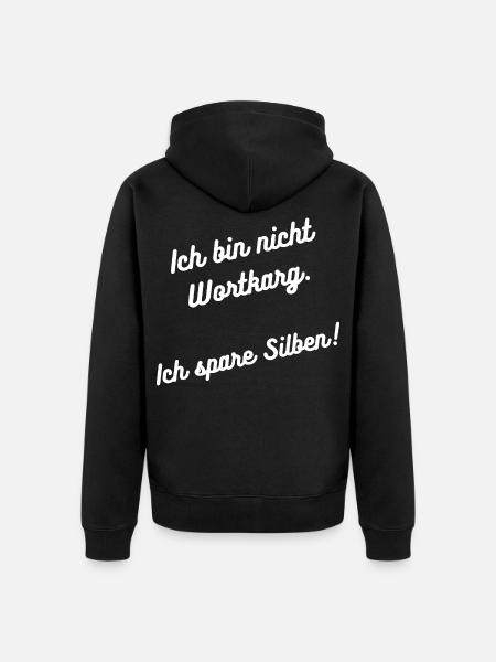 Heimatliebe Nord/Wortkarg - Unisex Premium Bio Zip Hoodie - Schwarz