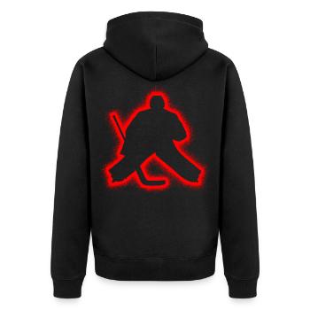 Gardien de but de hockey sur glace Hockey garçons Hockey pour enfants - Veste à capuche bio Premium Unisexe - noir - Dos - Nico (187cm)