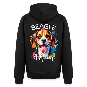 Maman Beagle - Veste à capuche bio Premium Unisexe - noir - Dos - Nico (187cm)