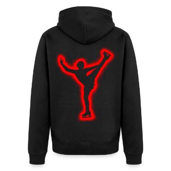 Patinage artistique Patineuse artistique Fille Patinage artistique - Veste à capuche bio Premium Unisexe - noir - Dos - Nico (187cm)
