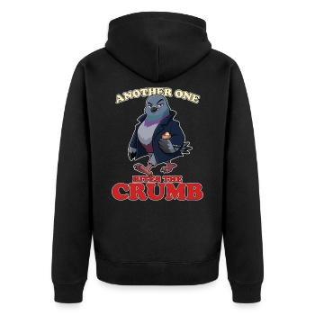 Un autre mord la miette, gangster pigeon drôle. - Veste à capuche bio Premium Unisexe - noir - Dos - Nico (187cm)