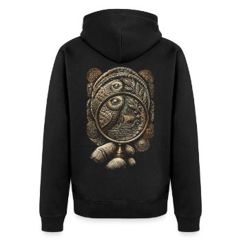 Collectionneur de pièces Numismatique, Collection de pièces - Veste à capuche bio Premium Unisexe - noir - Dos - Nico (187cm)