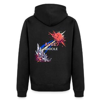 Aube indocile - Veste à capuche bio Premium Unisexe - noir - Dos - Nico (187cm)