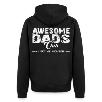 Wonderful dad - Unisex Premium Organic Zip Hoodie - black - Back - Nico (187cm)
