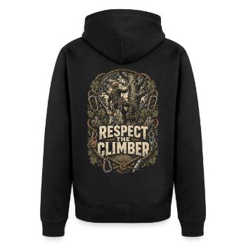 Les arboriculteurs Entretien des arbres respectent l’alpiniste - Veste à capuche bio Premium Unisexe - noir - Dos - Nico (187cm)