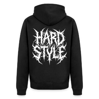 Hardstyle Underground - Veste à capuche bio Premium Unisexe - noir - Dos - Nico (187cm)