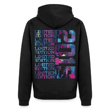 COOL 11 YEARS LIMITED EDITION 2015 11TH BIRTHDAY - Unisex Premium Organic Zip Hoodie - black - Back - Nico (187cm)