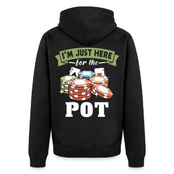 Poker Pokern - Veste à capuche bio Premium Unisexe - noir - Dos - Nico (187cm)