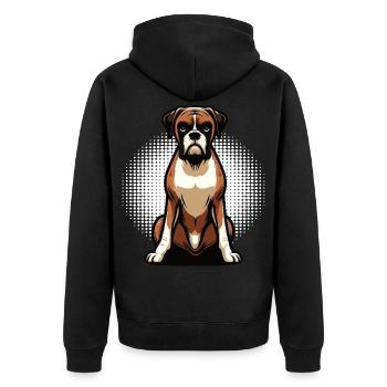Boxer Boxer Porte-boxeurs Boxer Chien Boxer Propriétaire de boxer Fan boxer - Veste à capuche bio Premium Unisexe - noir - Dos - Nico (187cm)