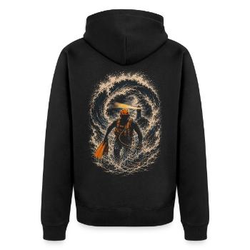 Sauveteur de la Garde côtière - Veste à capuche bio Premium Unisexe - noir - Dos - Nico (187cm)