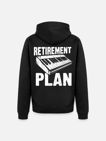 Retirement Plan Piano Keyboard - Unisex Premium Organic Zip Hoodie - black