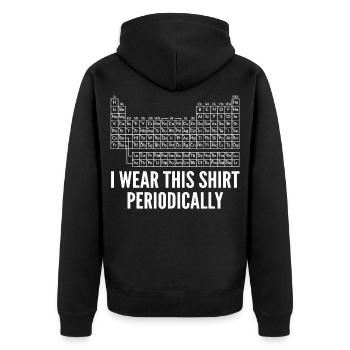 Periodensystem Chemie Humor Wissenschaft Geek - Unisex Premium Bio Zip Hoodie - Schwarz - Hinten - Nico (187cm)