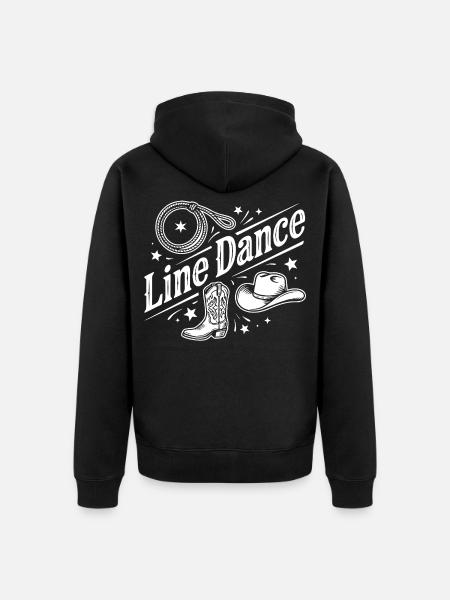 Line Dance Western Motif - Unisex Premium Organic Zip Hoodie - black