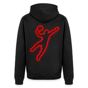 Padel Tennis Padel Players Men Kids Padel - Unisex Premium Organic Zip Hoodie - black - Back - Nico (187cm)